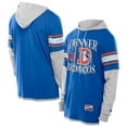 thumbnail image 1 of Men's New Era Royal Denver Broncos Twofer Layered Long Sleeve Hoodie T-Shirt, 1 of 5