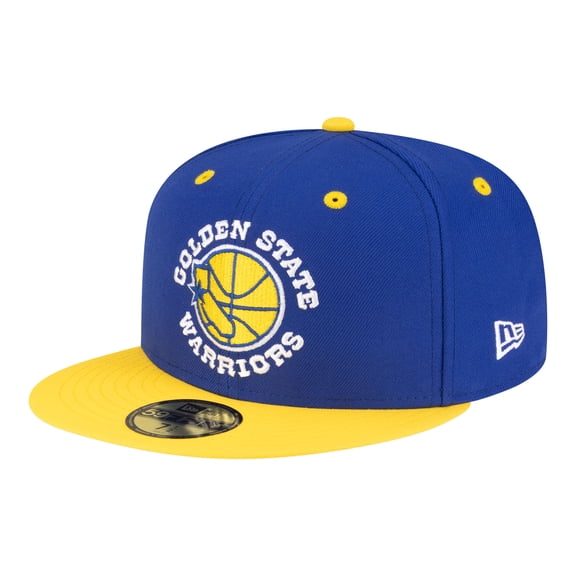 Men's New Era  Royal/Gold Golden State Warriors 80s Throwback 59FIFTY Fitted Hat