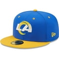 thumbnail image 1 of Men's New Era  Royal/Gold Los Angeles Rams Flipside 2Tone 59FIFTY Fitted Hat, 1 of 5