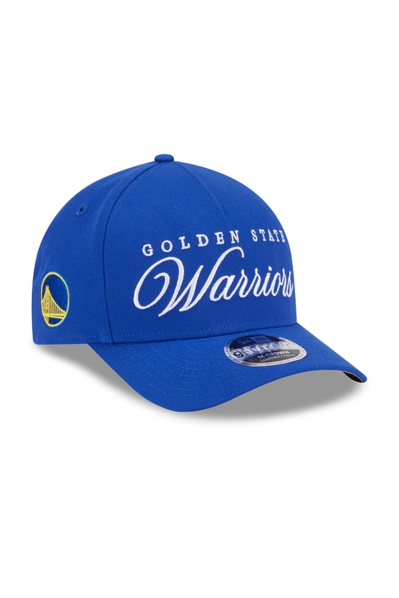 Men's New Era Royal Golden State Warriors 2025 NBA Draft M-Crown A-Frame 9FORTY Adjustable Hat