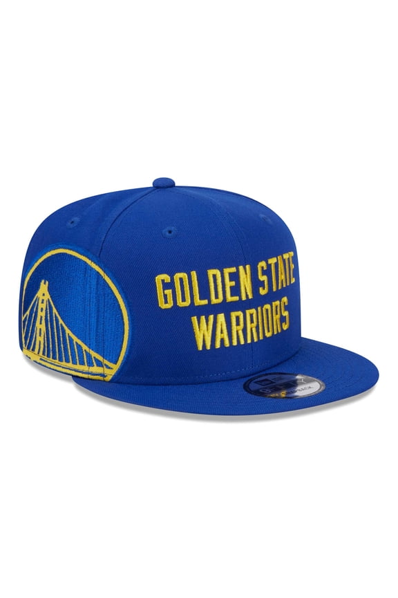 Men's New Era Royal Golden State Warriors Side Logo 9FIFTY Snapback Hat