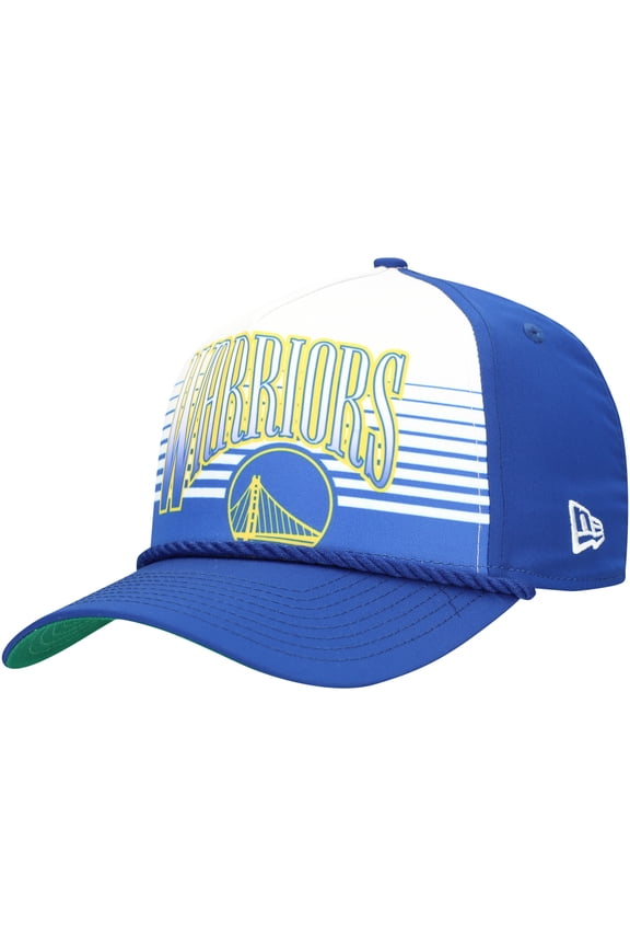 Men's New Era Royal Golden State Warriors Throwback Gradient A-Frame 9FORTY Adjustable Hat