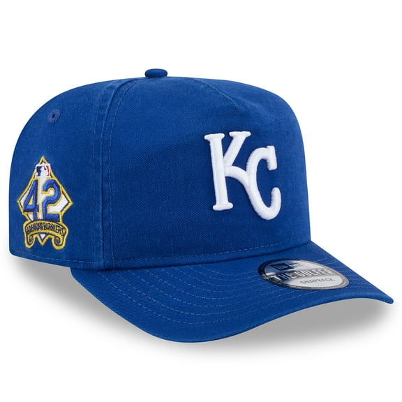 Men's New Era Royal Kansas City Royals 2025 Jackie Robinson Day Golfer Adjustable Hat