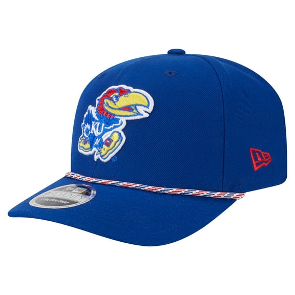 Men's New Era Royal Kansas Jayhawks Game Day Multi-Rope 9SEVENTY Stretch-Snap Hat