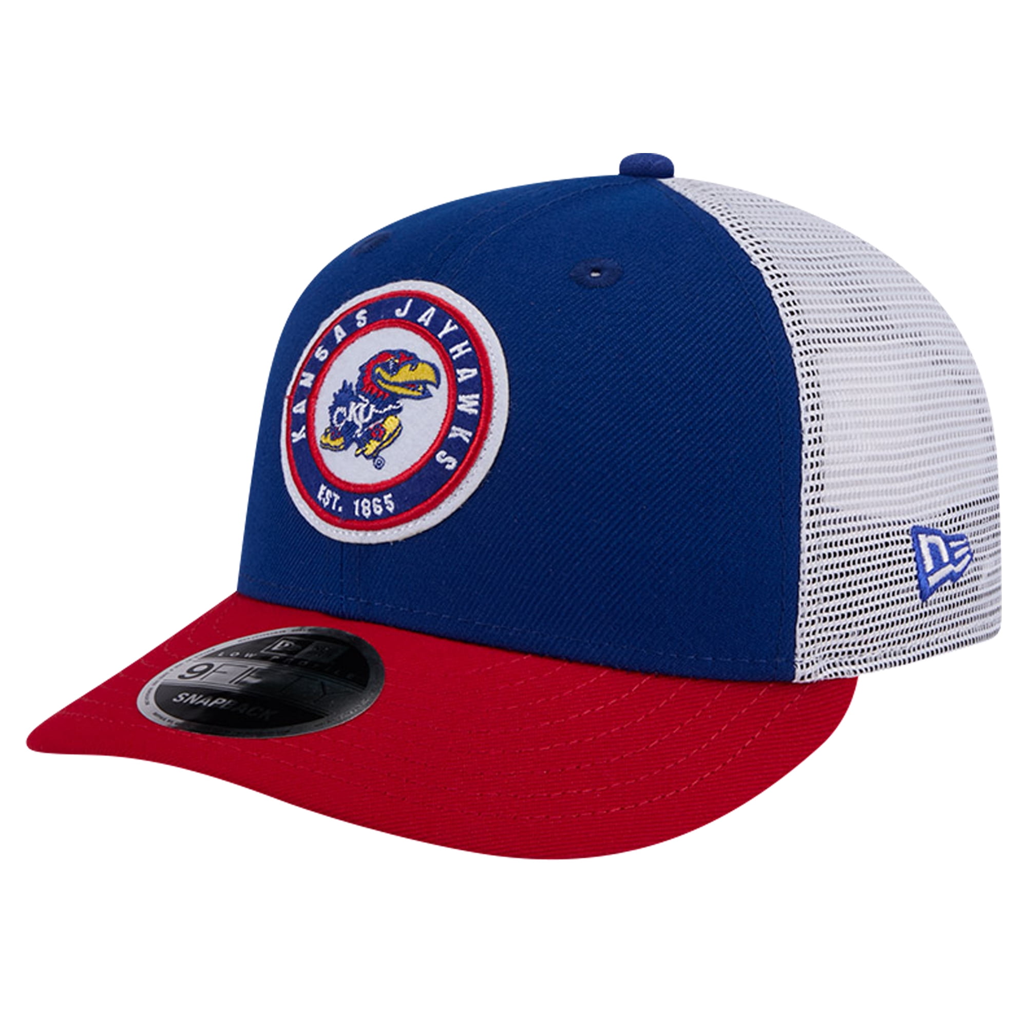 Men's New Era Royal Kansas Jayhawks Throwback Circle Patch 9FIFTY ...