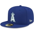 thumbnail image 1 of Men's New Era Royal Los Angeles Angels White Logo 59FIFTY Fitted Hat, 1 of 5