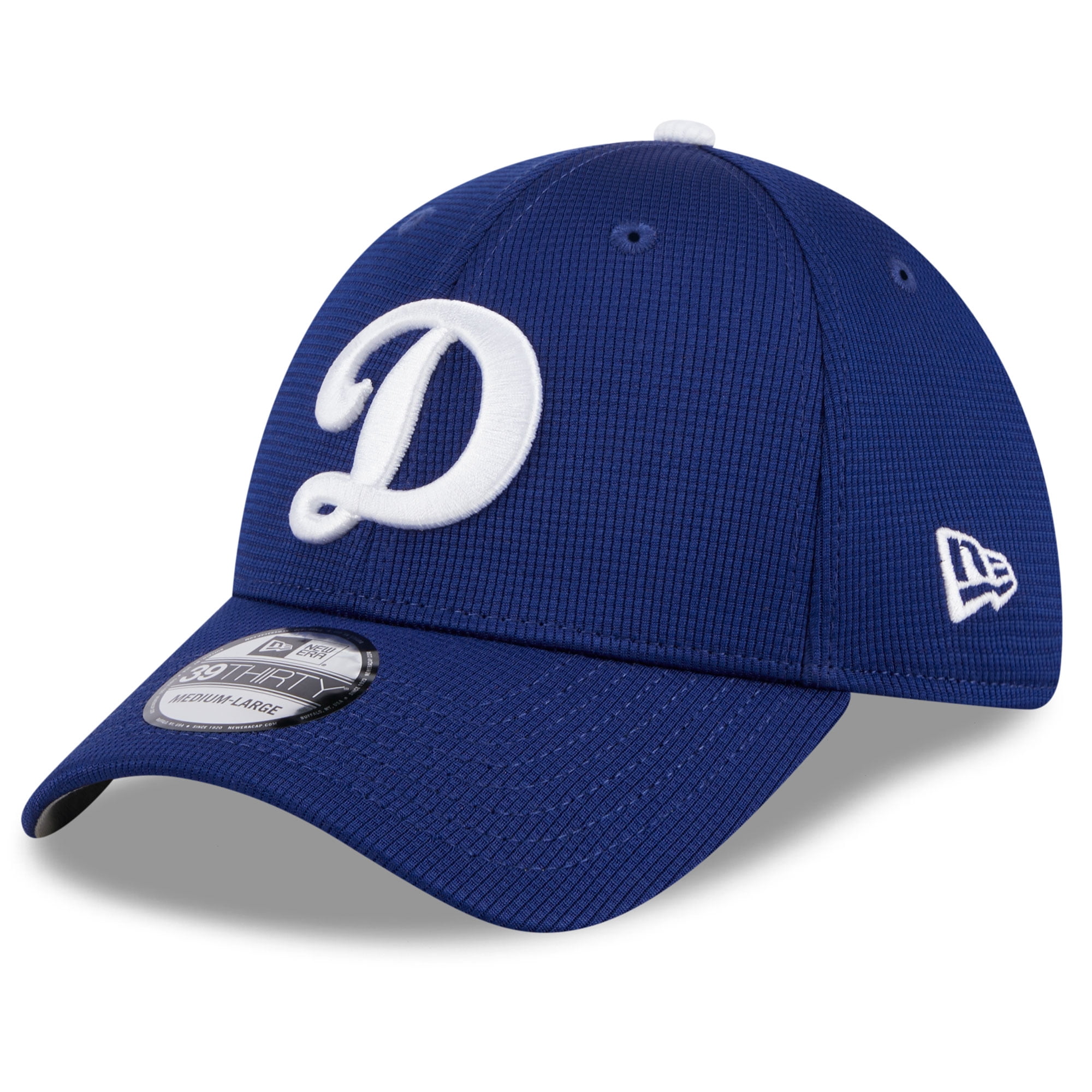 New Era Men's 39Thirty Los Angeles Dodgers Cap - Stretch Fit Baseball Hat In Navy With Raised Team Logo