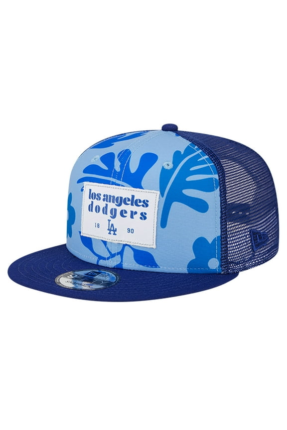 Men's New Era Royal Los Angeles Dodgers Bikini Bottom Trucker 9FIFTY Snapback Hat