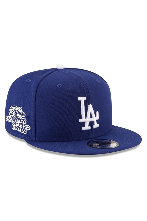 Men's New Era Royal Los Angeles Dodgers Blue Heaven On Earth Script Patch 9FIFTY Snapback Hat