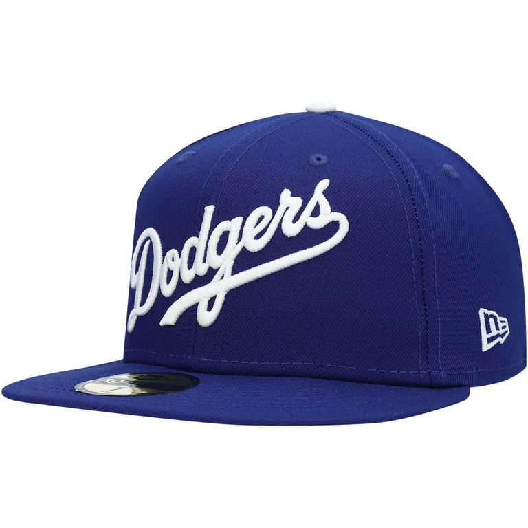 Logo Men\'s Royal Dodgers White Era Los Fitted Hat 59FIFTY Angeles New