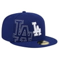 thumbnail image 1 of Men's New Era Royal Los Angeles Dodgers Yarn Stitch 59FIFTY Fitted Hat, 1 of 6