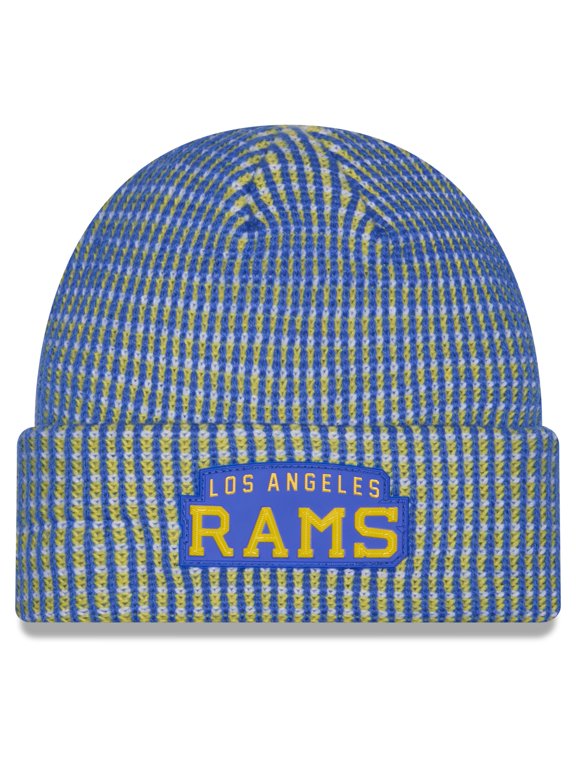 Men's New Era Royal Los Angeles Rams 2026 Sideline Cold Weather Throwback Cuffed Knit Hat