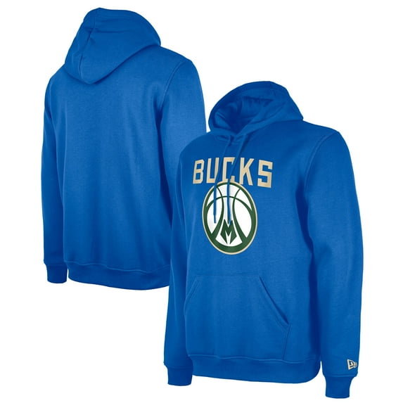 Men's New Era Royal Milwaukee Bucks 2024/25 City Edition Pullover Hoodie