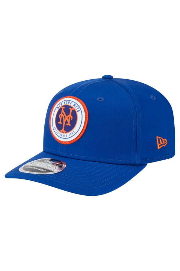 Men's New Era Royal New York Mets Circle Patch 9SEVENTY Stretch-Snap Hat