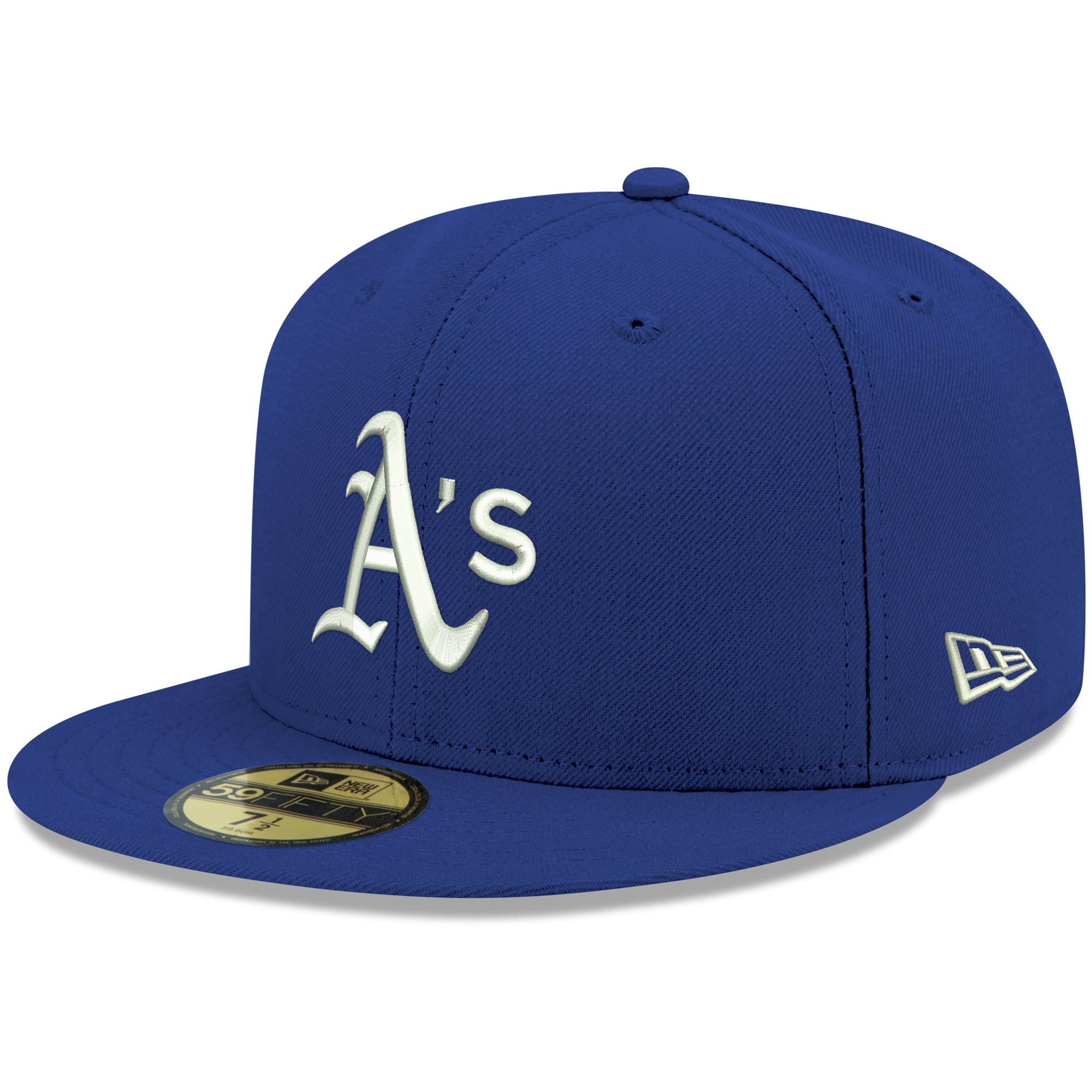 Men's New Era Royal Oakland Athletics White Logo 59FIFTY Fitted Hat 