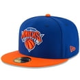 thumbnail image 1 of Men's New Era Royal/Orange New York Knicks Official Team Color 2Tone 59FIFTY Fitted Hat, 1 of 6