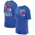thumbnail image 1 of Men's New Era Royal Philadelphia 76ers Old School Sport Enzyme Wash Oversized T-Shirt, 1 of 3