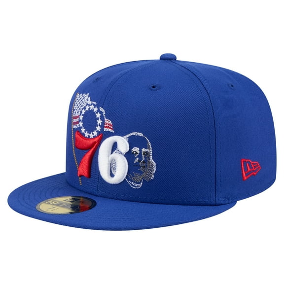 Men's New Era Royal Philadelphia 76ers State Stitch 59FIFTY Fitted Hat