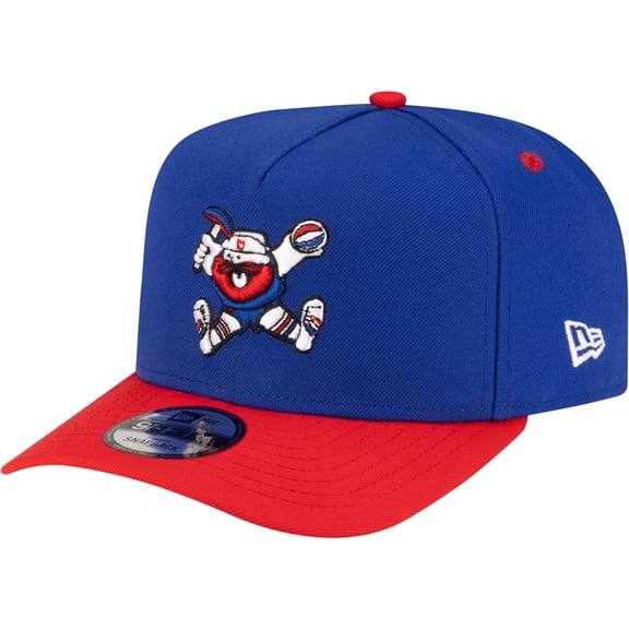 Men's New Era Royal/Red Denver Nuggets 80s Throwback A-Frame 9FIFTY Snapback Hat
