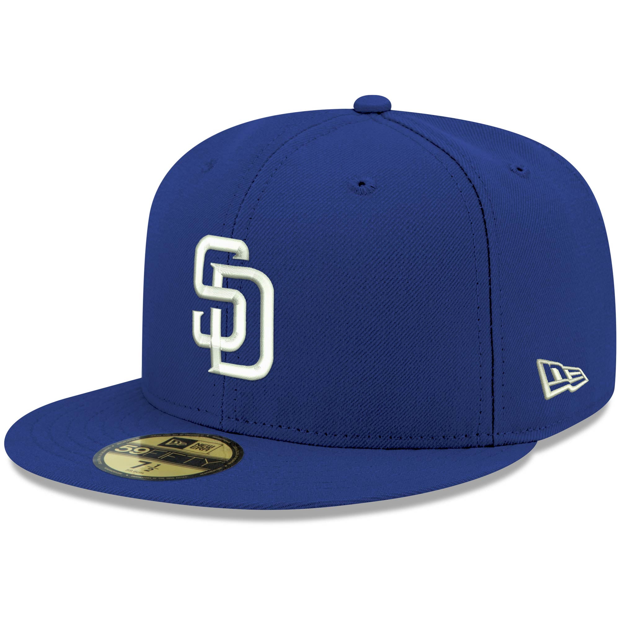 Men s New Era Royal San Diego Padres White Logo 59FIFTY Fitted Hat