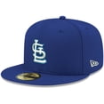 thumbnail image 1 of Men's New Era Royal St. Louis Cardinals White Logo 59FIFTY Fitted Hat, 1 of 5