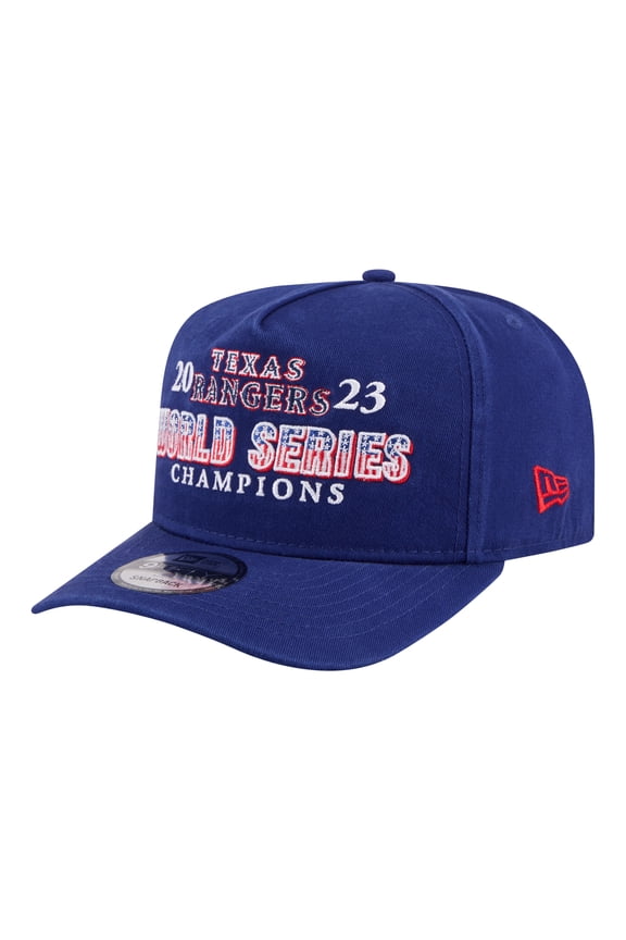 Men's New Era Royal Texas Rangers 2023 World Series Champions Historic 9FIFTY A-Frame Snapback Hat
