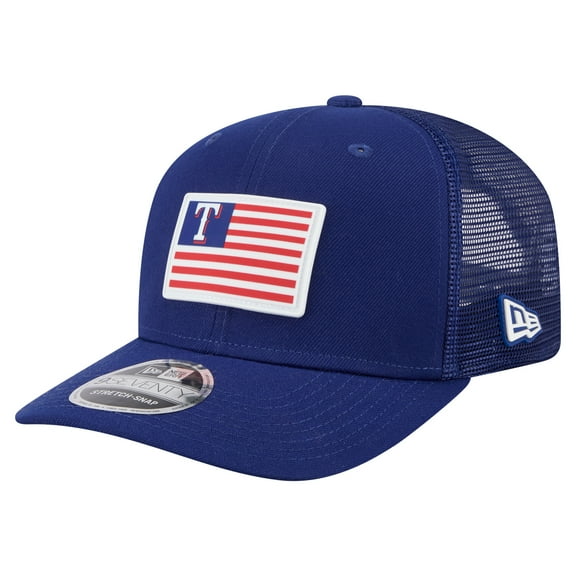 Men's New Era Royal Texas Rangers Flag 9SEVENTY Stretch-Snap Hat