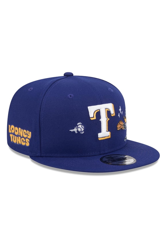 Men's New Era Royal Texas Rangers Looney Tunes Daffy Duck 9FIFTY Snapback Hat