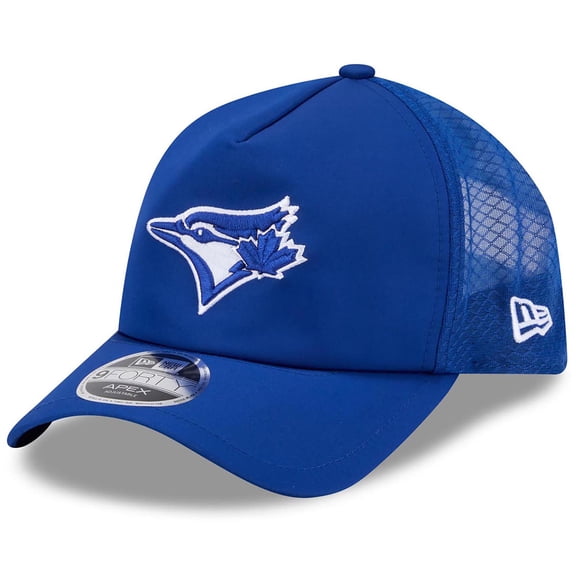 Men's New Era Royal Toronto Blue Jays 2026 Batting Practice Apex 9FORTY Adjustable Trucker Hat