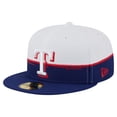 thumbnail image 1 of Men's New Era  Royal/White Texas Rangers Paint Stroke 59FIFTY-Fitted Hat, 1 of 5