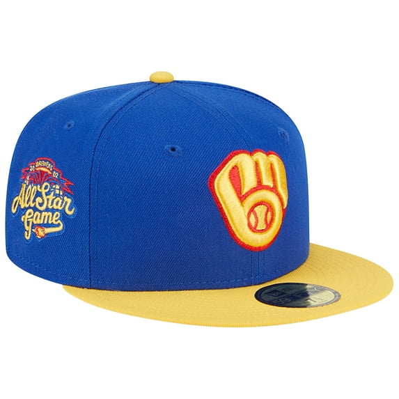 Men's New Era Royal/Yellow Milwaukee Brewers Empire 59FIFTY Fitted Hat