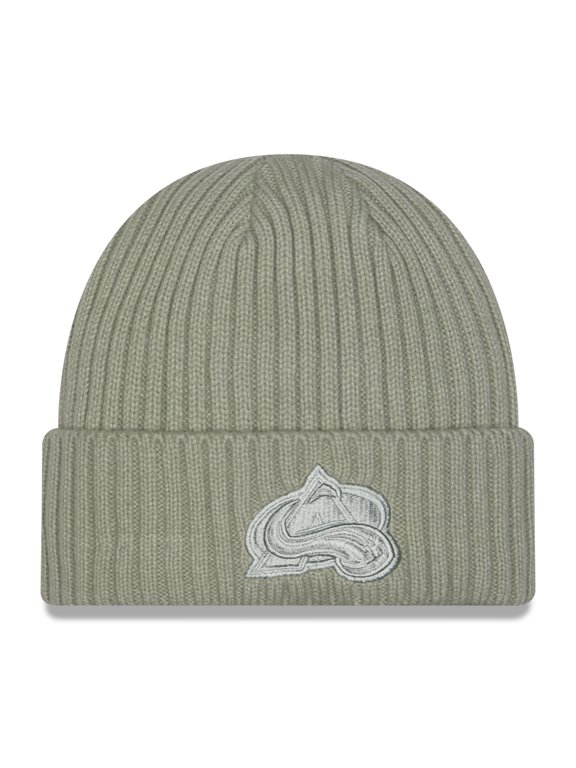 Men's New Era Sage Green Colorado Avalanche Color Pack Cuffed Knit Hat