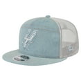 thumbnail image 1 of Men's New Era San Antonio Spurs Adventure Denim Split Panel 9FIFTY Snapback Trucker Hat, 1 of 6