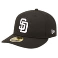 thumbnail image 1 of Men's New Era Black San Diego Padres Low Profile 59FIFTY Fitted Hat, 1 of 5