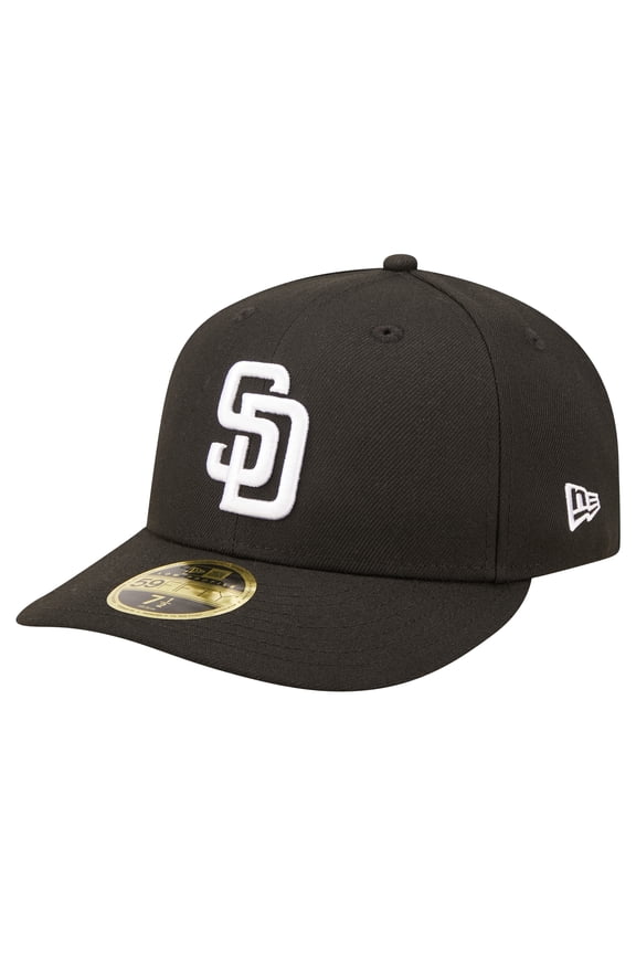 Men's New Era Black San Diego Padres Low Profile 59FIFTY Fitted Hat