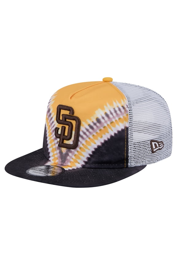 Men's New Era San Diego Padres Tie-Dye Golfer Trucker Adjustable Hat