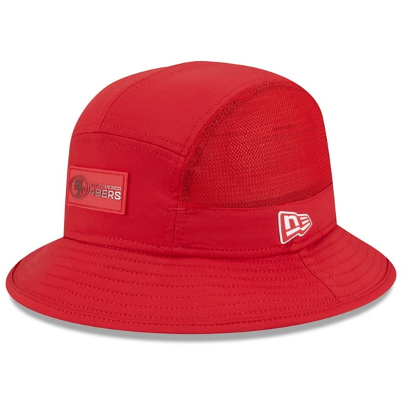Men's New Era Scarlet San Francisco 49ers 2025 Sideline  Bucket Hat