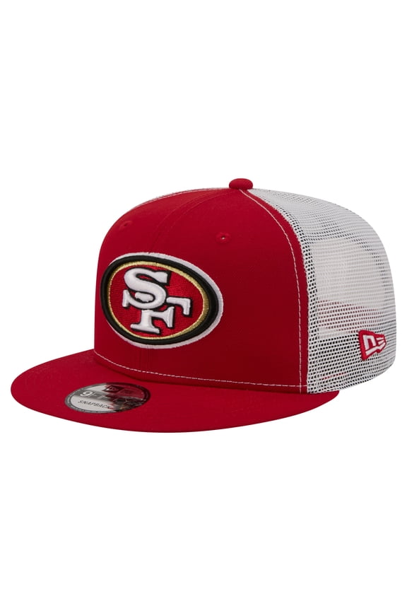 Men's New Era  Scarlet San Francisco 49ers Core Team 9FIFTY Trucker Snapback Hat