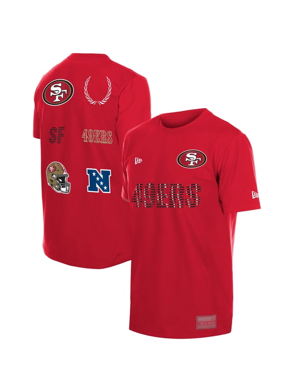 Men's New Era Scarlet San Francisco 49ers Match T-Shirt