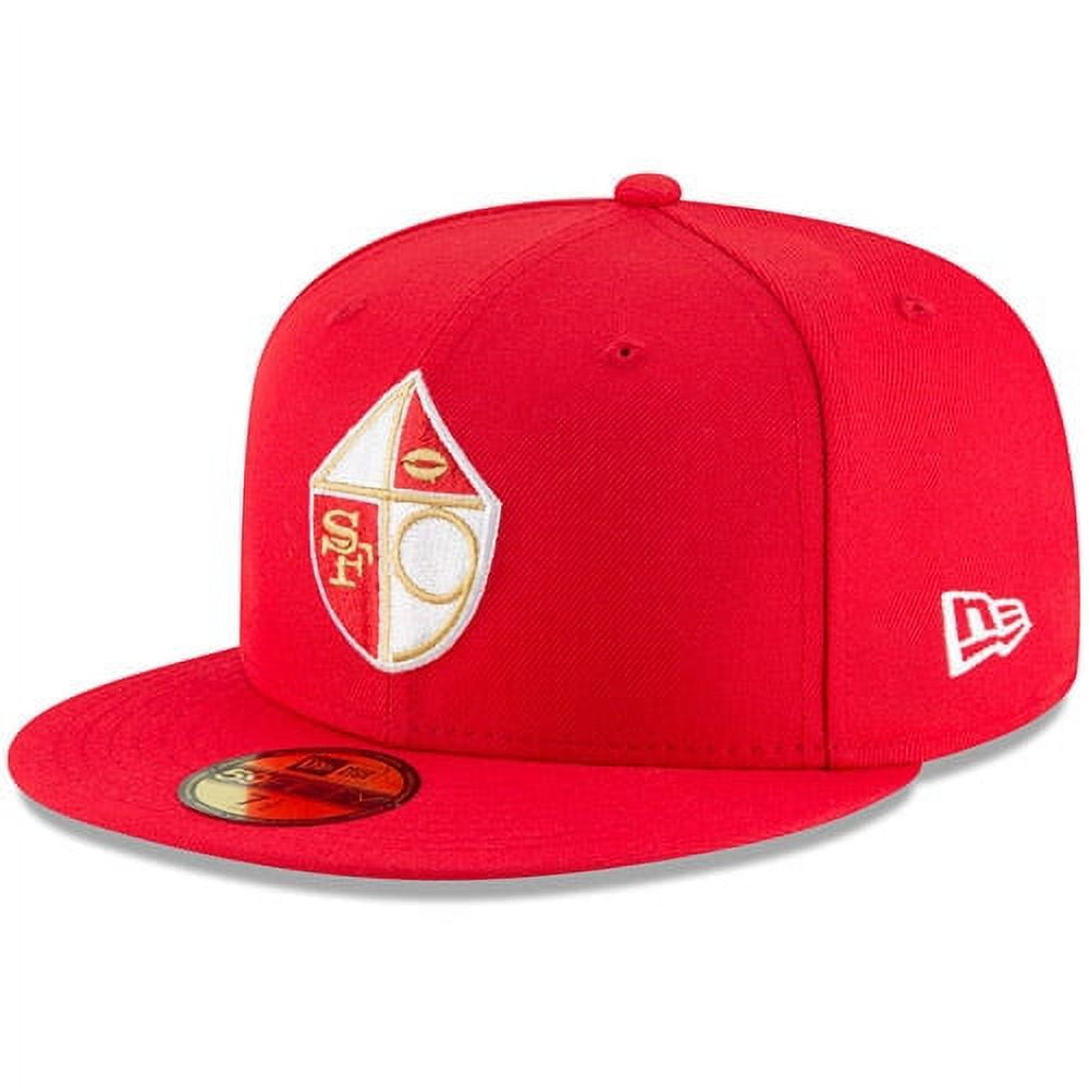 San Francisco 49ers Script Black Red Gold 59Fifty Fitted Hat by