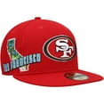 thumbnail image 1 of Men's New Era Scarlet San Francisco 49ers Stateview 59FIFTY Fitted Hat, 1 of 6