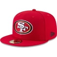 thumbnail image 1 of Men's New Era Scarlet San Francisco 49ers Team 59FIFTY Fitted Hat, 1 of 6