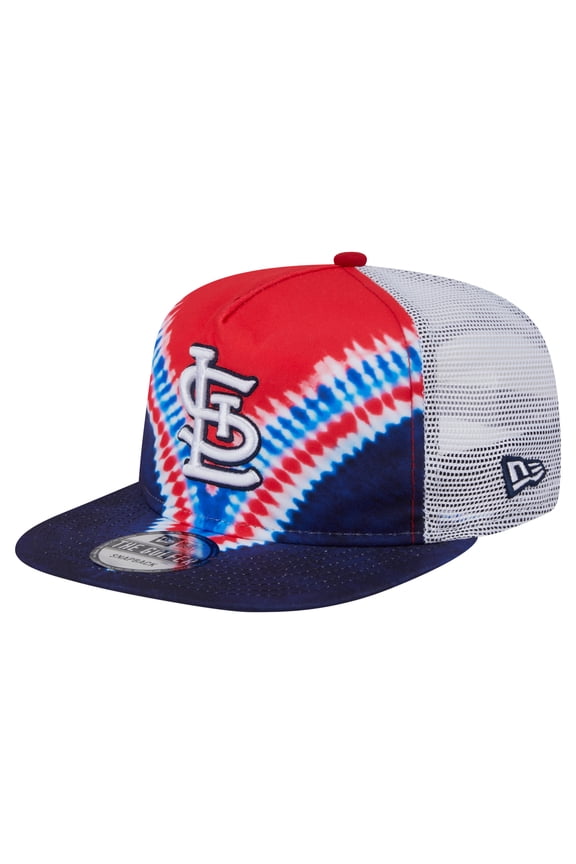 Men's New Era St. Louis Cardinals Tie-Dye Golfer Trucker Adjustable Hat