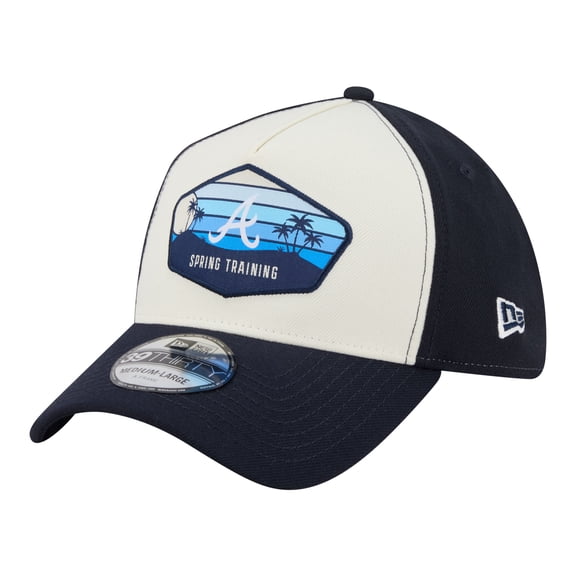 Men's New Era  Stone Atlanta Braves 2026 Spring Training Fan Pack Gradient 39THIRTY Flex Hat