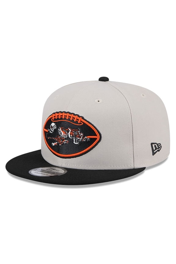 Men's New Era Stone/Black Cincinnati Bengals 2024 Sideline Historic 9FIFTY Snapback Hat