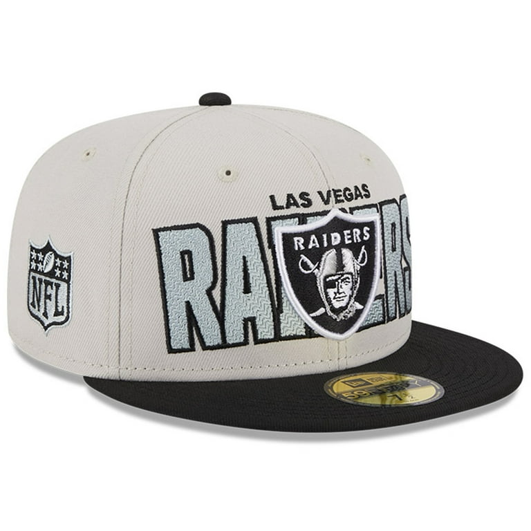 Men's New Era Stone/Black Las Vegas Raiders 2023 NFL Draft On Stage 59FIFTY  Fitted Hat 