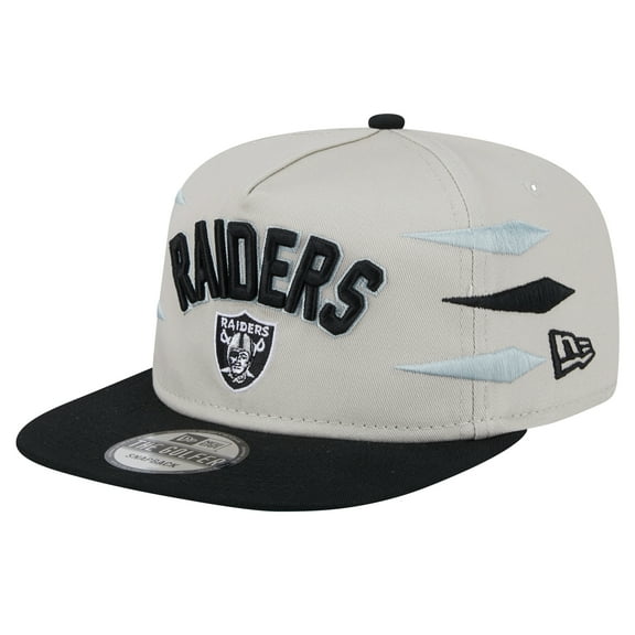 Men's New Era Stone/Black Las Vegas Raiders Athletic Golfer Snapback Hat