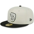 thumbnail image 1 of Men's New Era Stone/Black Milwaukee Brewers Chrome 59FIFTY Fitted Hat, 1 of 5