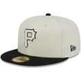 thumbnail image 1 of Men's New Era Stone/Black Pittsburgh Pirates Chrome 59FIFTY Fitted Hat, 1 of 5