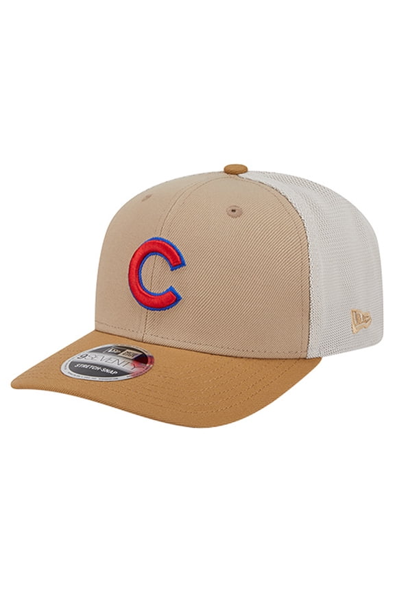 Men's New Era  Stone Chicago Cubs 9SEVENTY Trucker Adjustable Hat